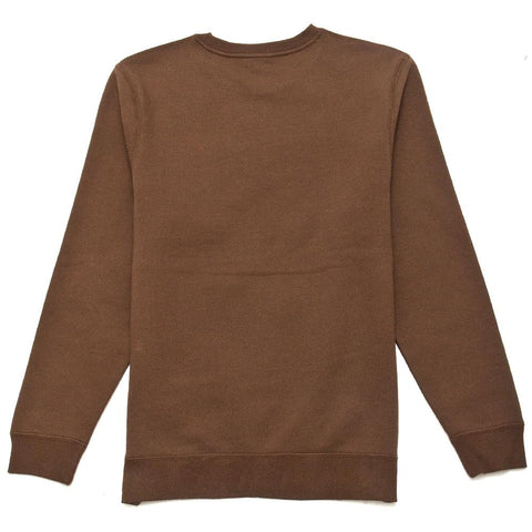 Stüssy Sooth Stock Applique Crew Chocolate at shoplostfound, front