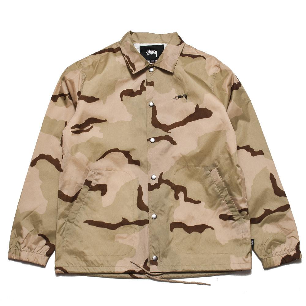 Stussy Spring Coach Jacket Desert Camo at shoplostfound, front