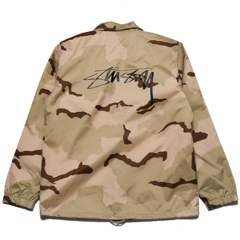 Stussy Spring Coach Jacket Desert Camo at shoplostfound, front