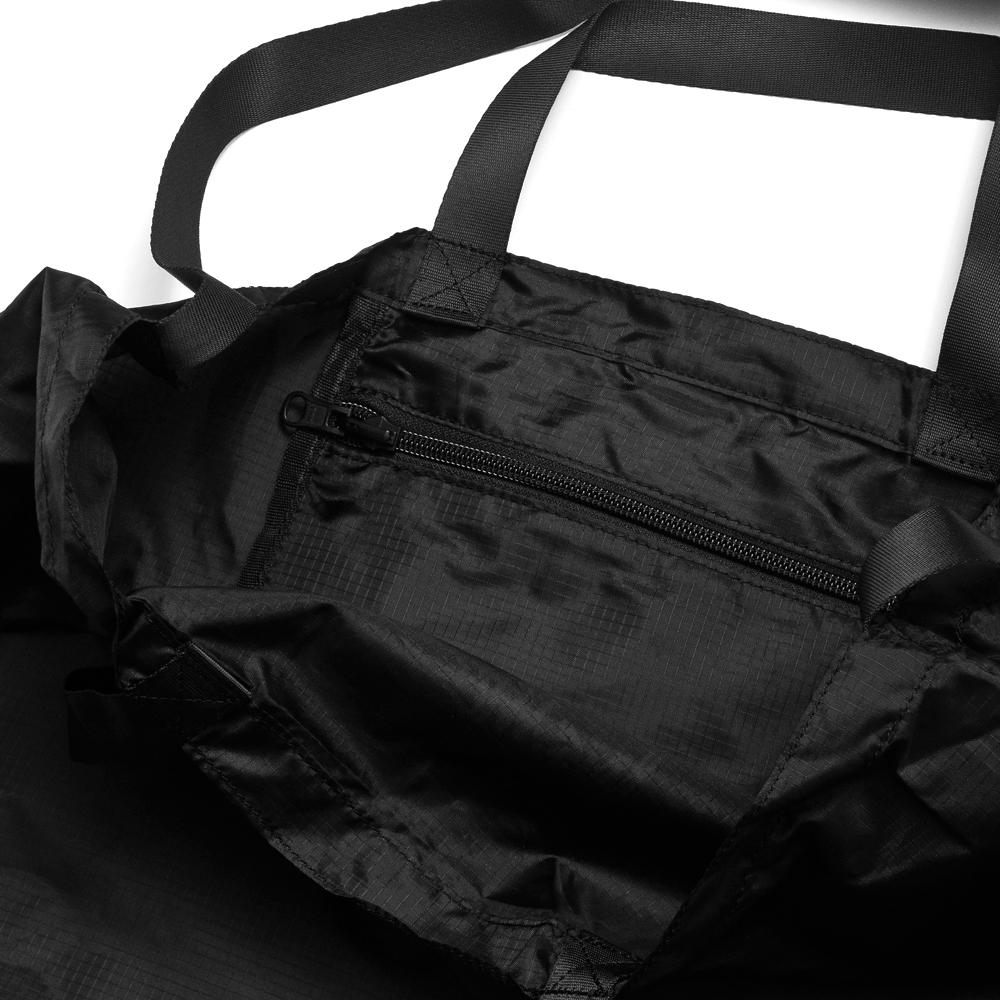 Stüssy Stock Nylon Ripstop Tote Black at shoplostfound, pocket