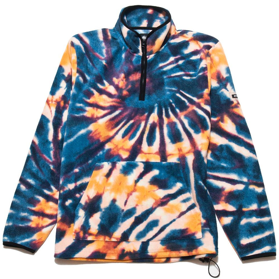 Stüssy Tie Dye Polar Fleece Mock Neck at shoplostfound, front