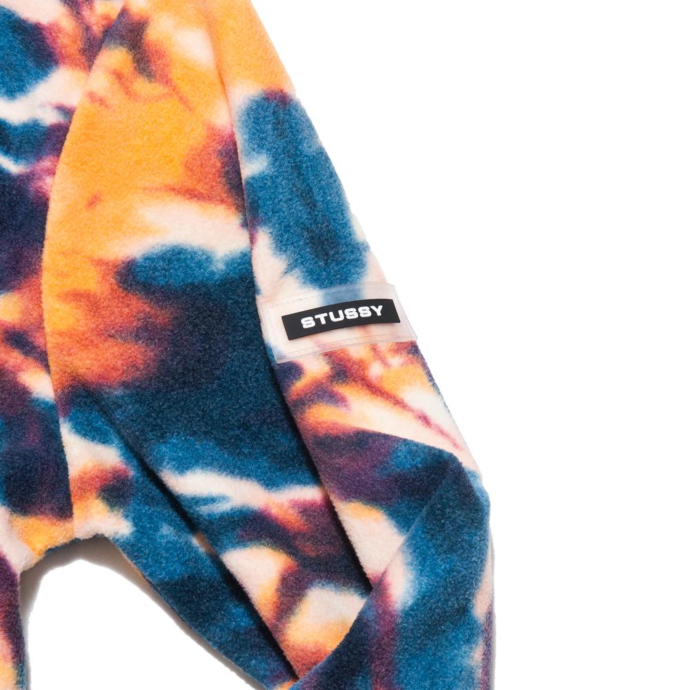 Stüssy Tie Dye Polar Fleece Mock Neck at shoplostfound, arm tag