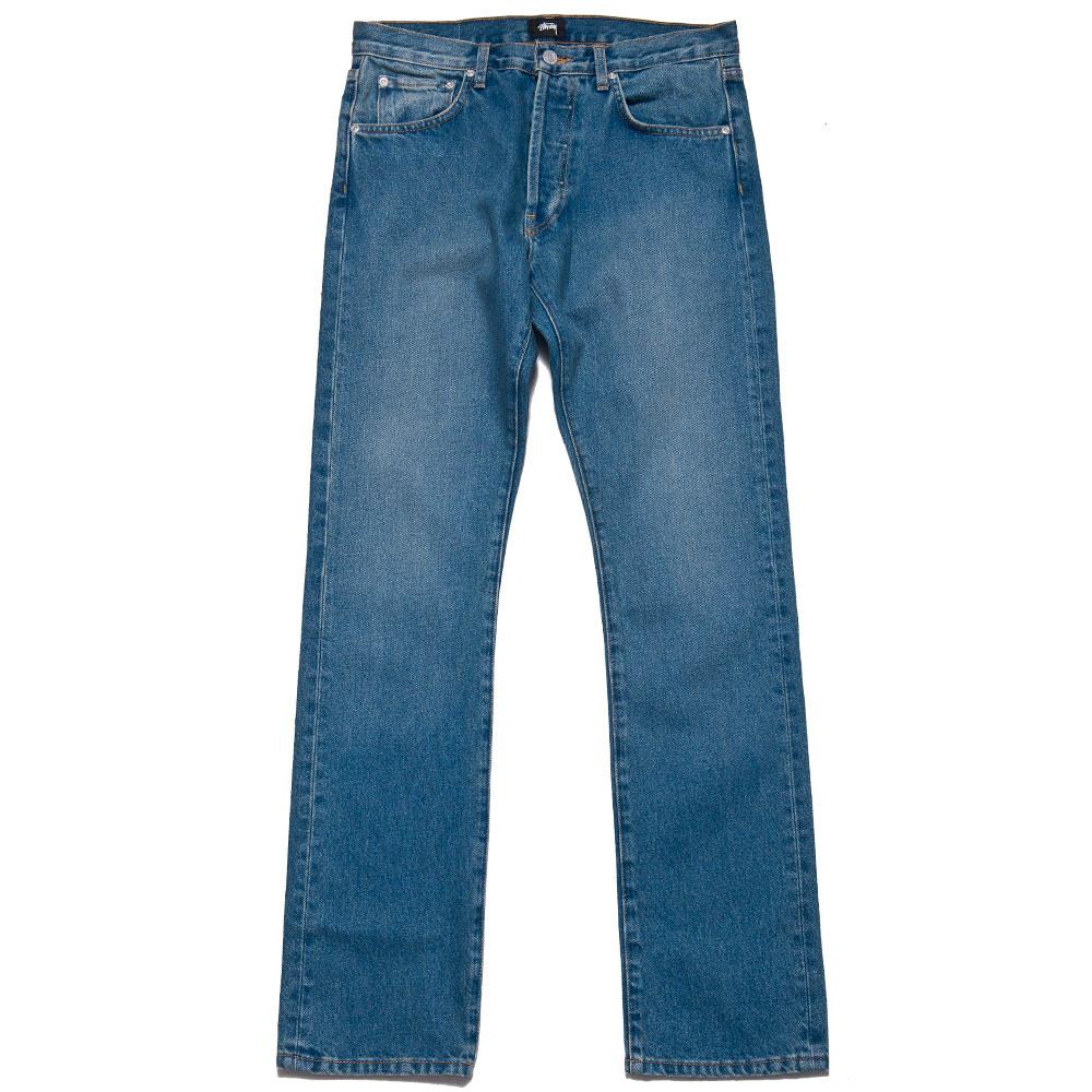 Stüssy USA Light Wash Denim at shoplostfound, front
