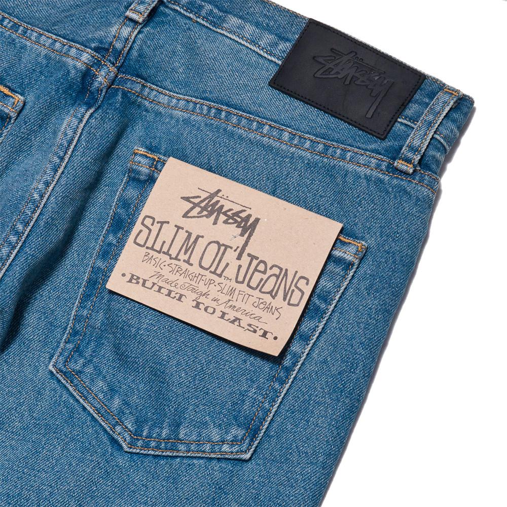 Stüssy USA Light Wash Denim at shoplostfound, detail