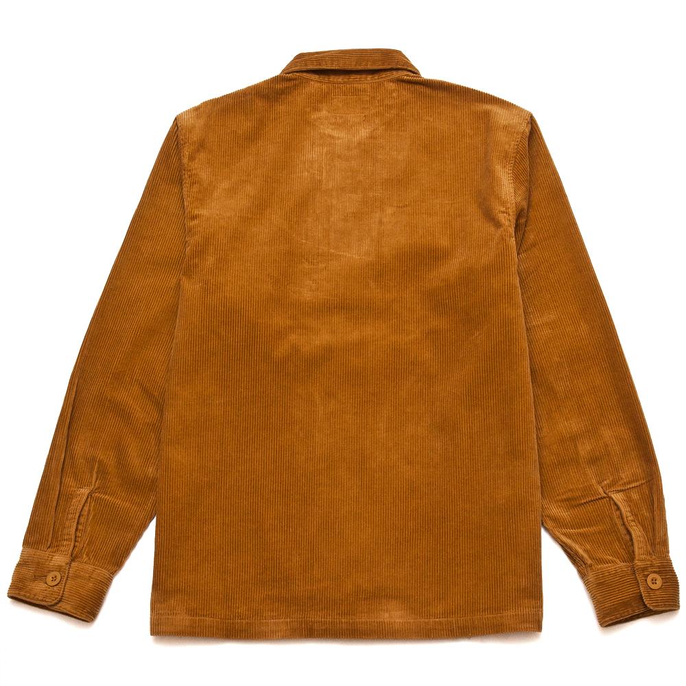 Stüssy Wide Cord Shirt Golden Brown at shoplostfound, back