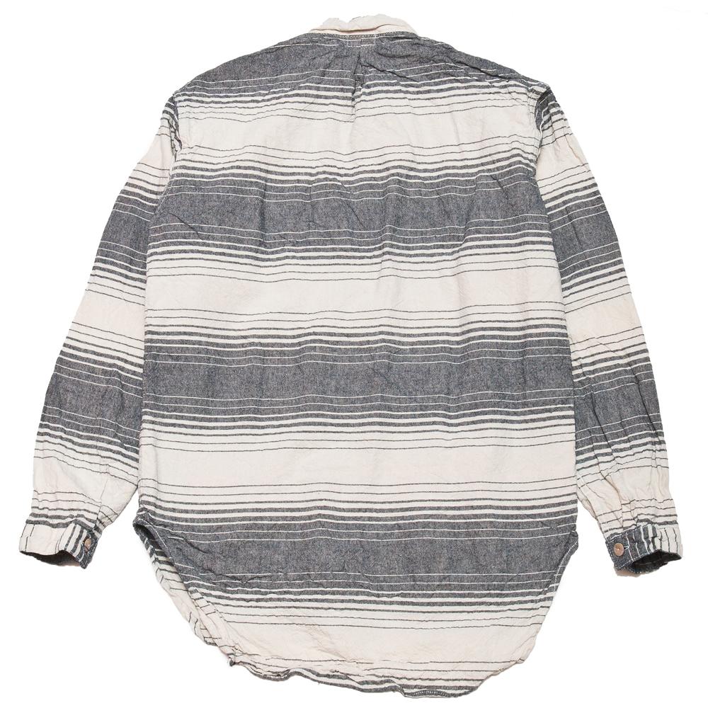 Tender Periscope Pocket Tail Shirt Indigo Doppler Stripe Calico Rinse at shoplostfound, back