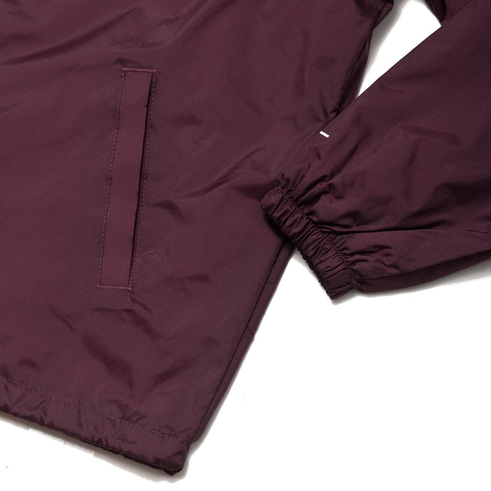 The Foreign Barber Grandpa Coach Jacket Maroon at shoplostfound, cuff