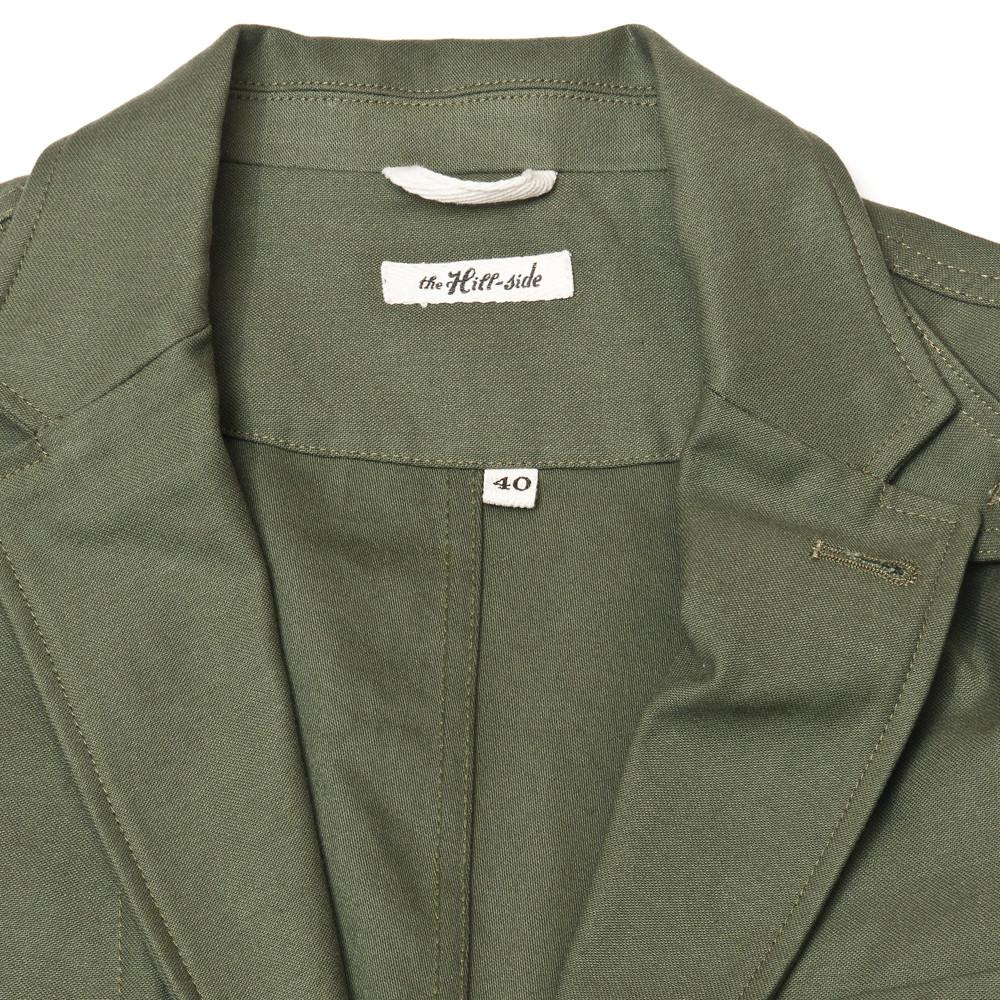 The Hill-side JK1-341 Back Satin Chino Tailored Jacket Olive Drab