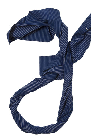 THE HILL-SIDE SC1-174 SELVEDGE INDIGO STRIPE TWILL SCARF