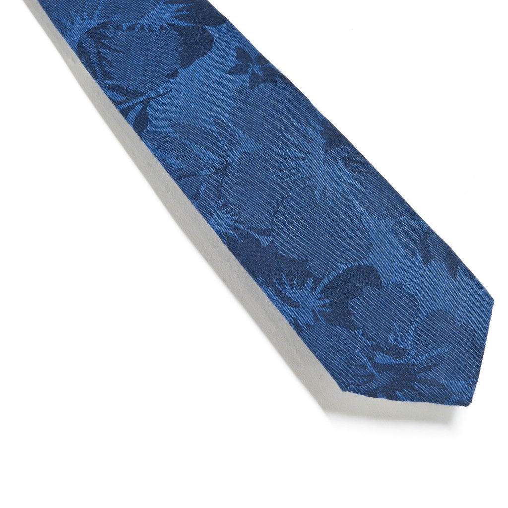 The Hill-side PT1-270 Jacquard Aloha Navy Tie