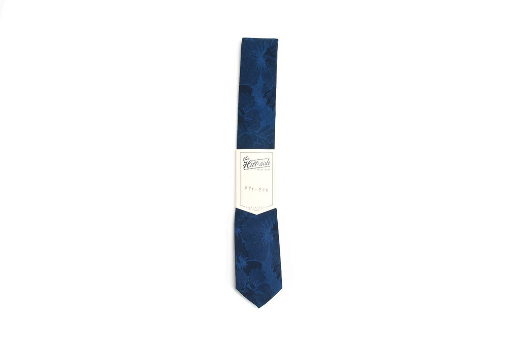 The Hill-side PT1-270 Jacquard Aloha Navy Tie