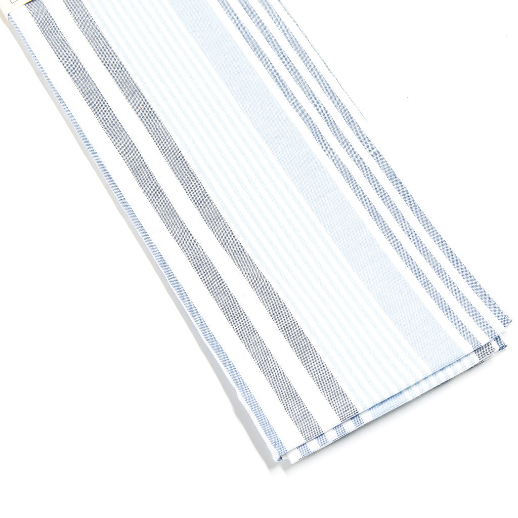 The Hill-side SC2-252 Multi Stripe Oxford, Turquoise, Blue, Navy Scarf