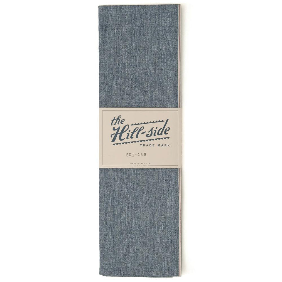 The Hill-Side SC1-288 Selvedge Covert Chambray Light Indigo Scarf