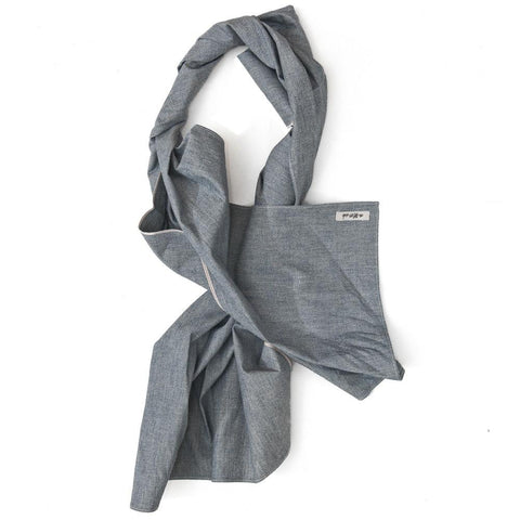 The Hill-Side SC1-288 Selvedge Covert Chambray Light Indigo Scarf