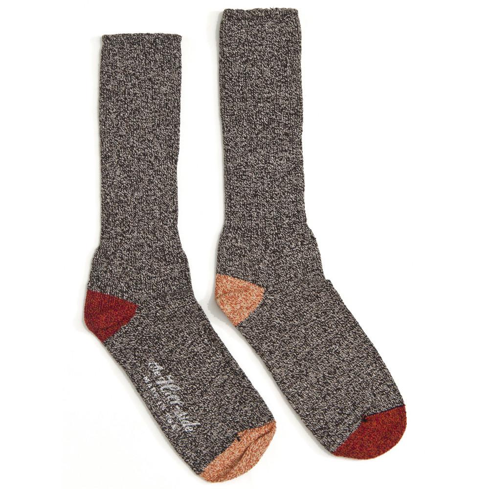 The Hill-side SX2-01 Salt & Pepper/Red/Orange Socks
