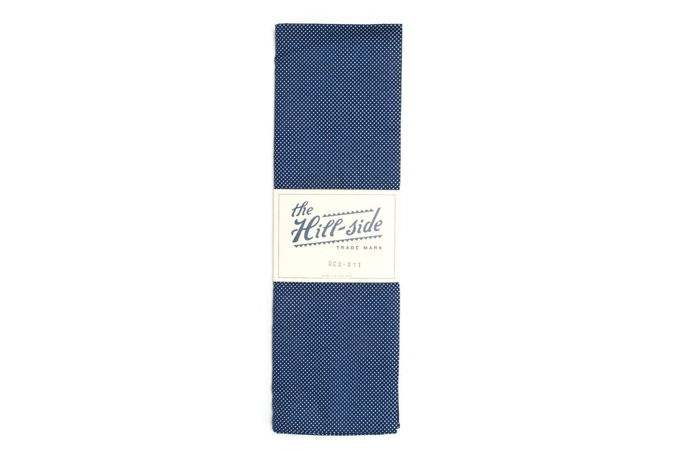 The Hill-side SC2-271 Wabash Polka Dot Indigo Scarf