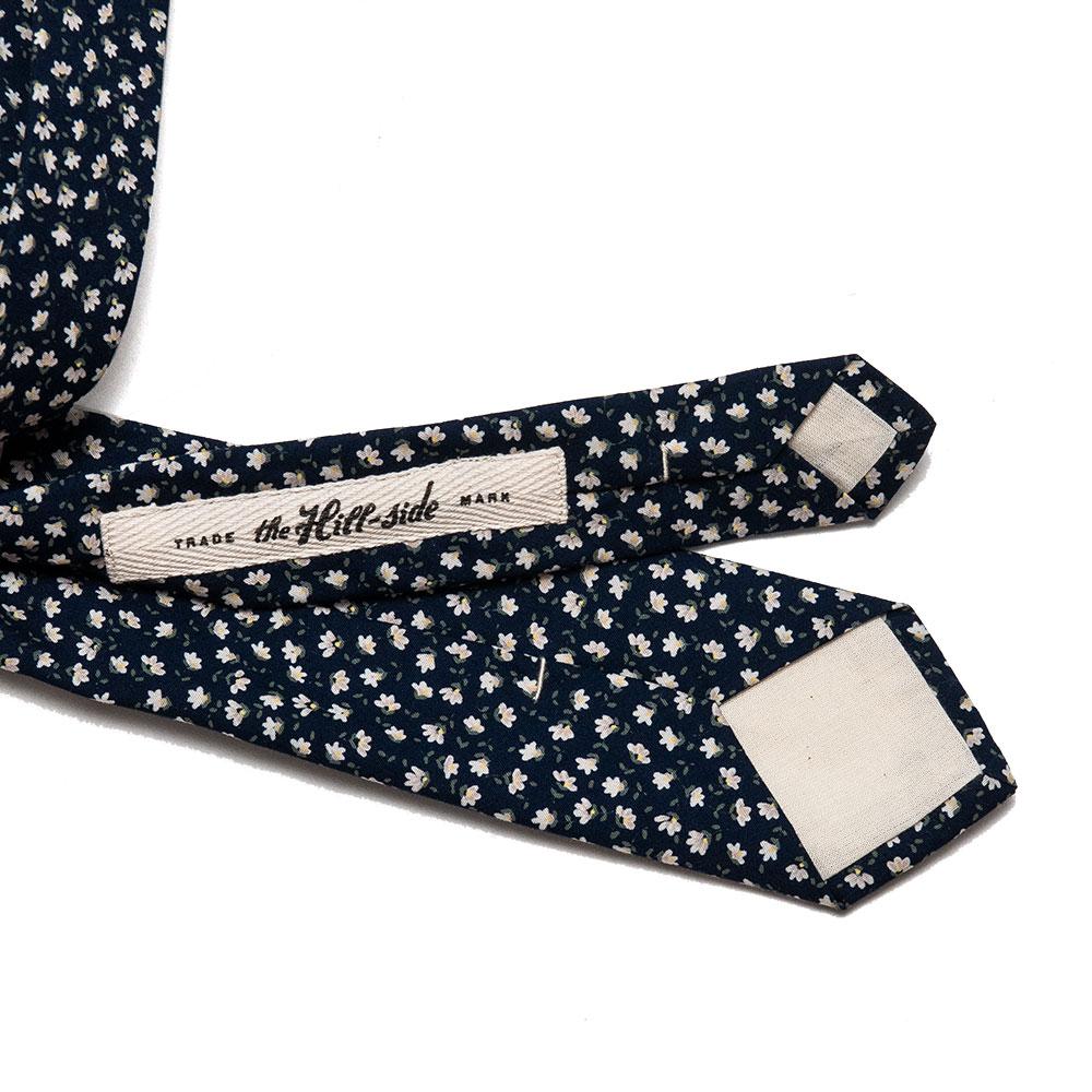 The Hill-Side Miniature Calico Print Tie Navy at shoplostfound, detail