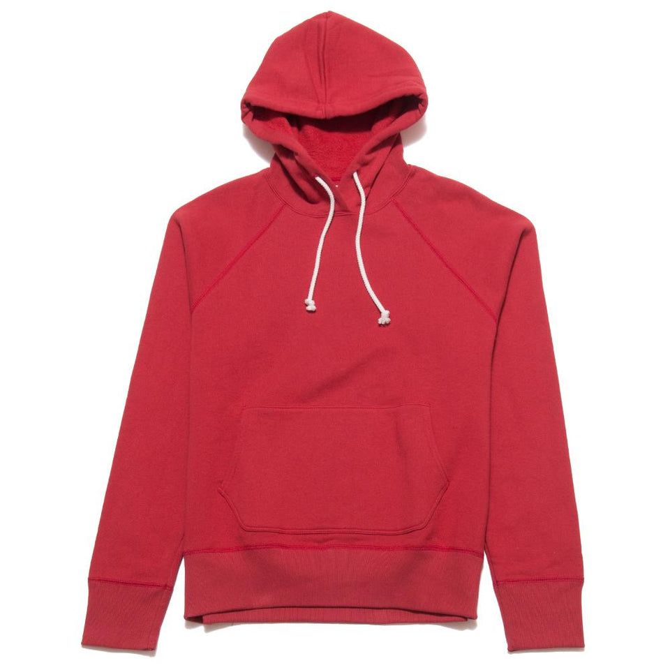 The Real McCoy’s 10oz Hooded Sweat Red MC15011 at shoplostfound, front