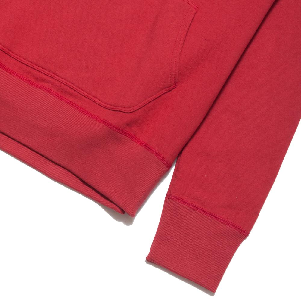 The Real McCoy’s 10oz Hooded Sweat Red MC15011 at shoplostfound, cuff