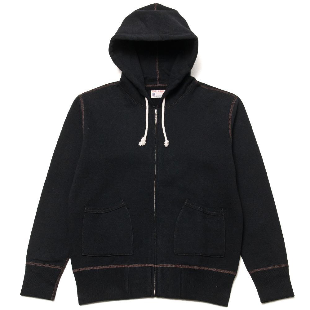 The Real McCoy’s 12oz Full Zip Parka Black at shoplostfound, front