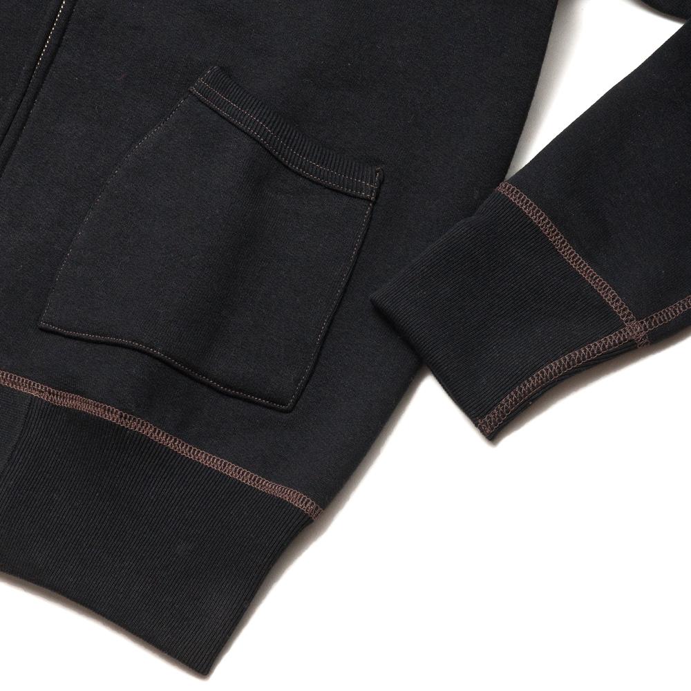 The Real McCoy’s 12oz Full Zip Parka Black at shoplostfound, cuff