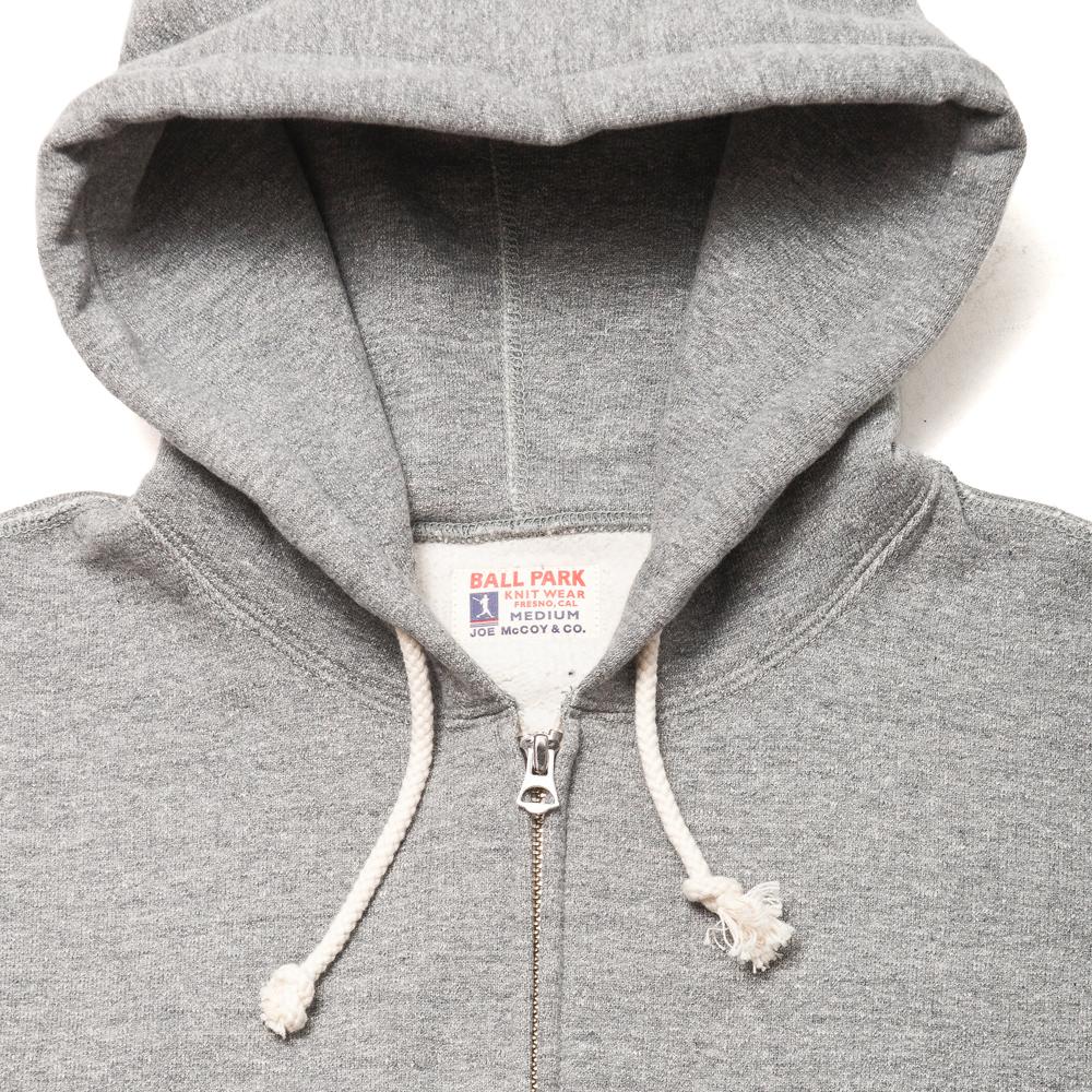 The Real McCoy’s 12oz Full Zip Parka Grey at shoplostfound, neck
