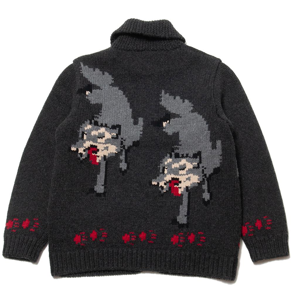 The Real McCoy’s Cowichan Sweater Wolf at shoplostfound, back