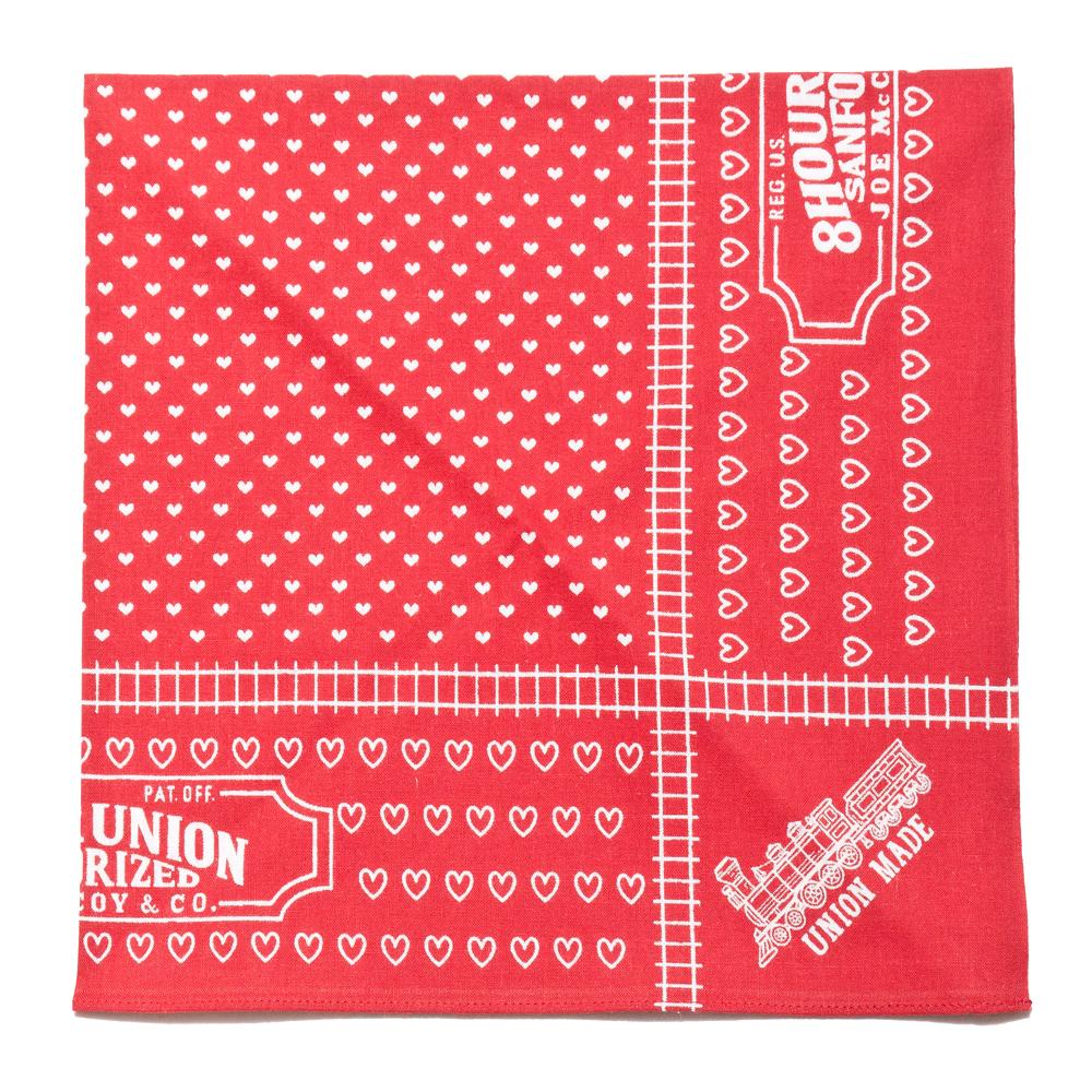 The Real McCoy’s Joe McCoy 8 Hour Union Bandana Red at shoplostfound, folded