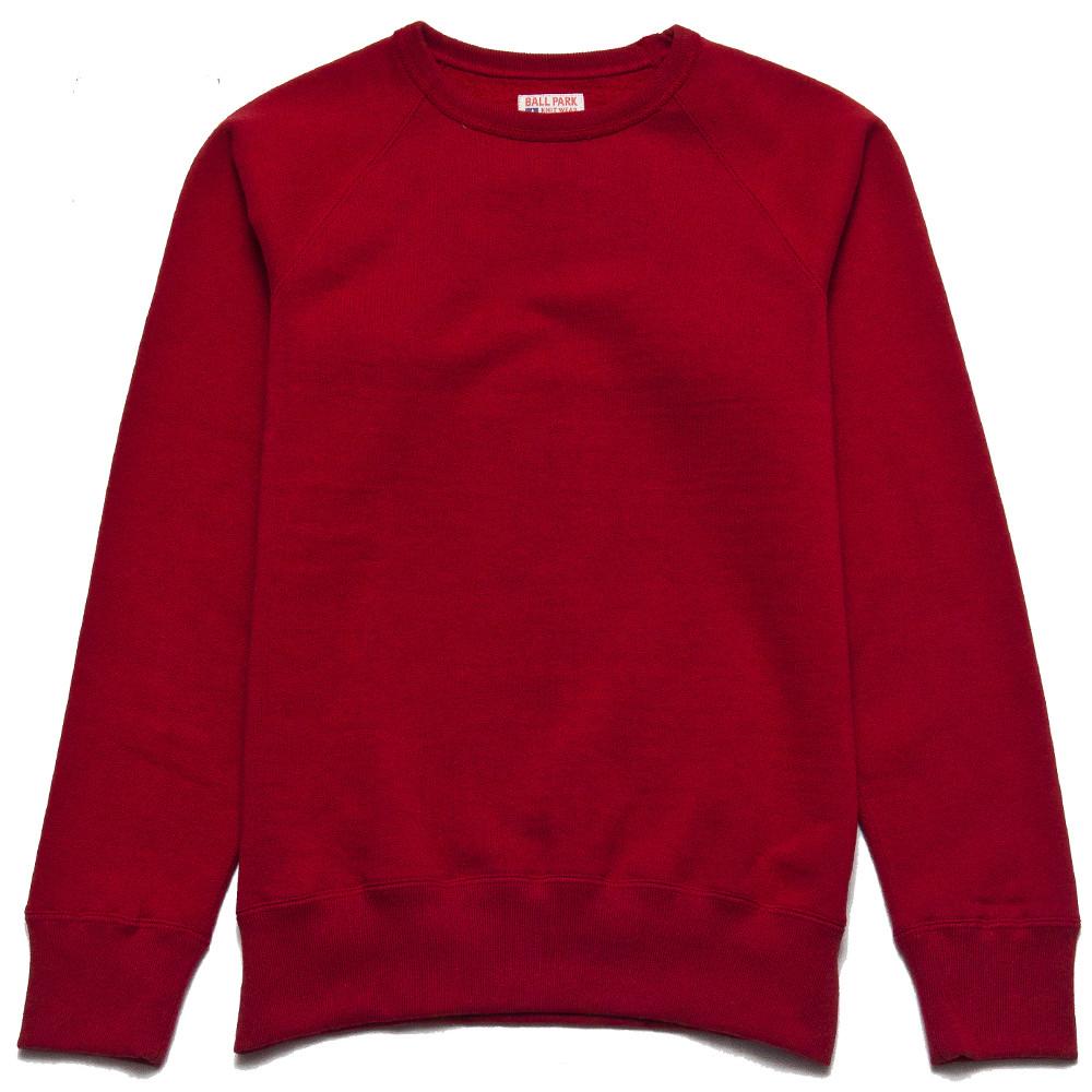 The Real McCoy’s Joe McCoy MC17031 Freedom Sleeve Sweatshirt Red at shoplostfound, front