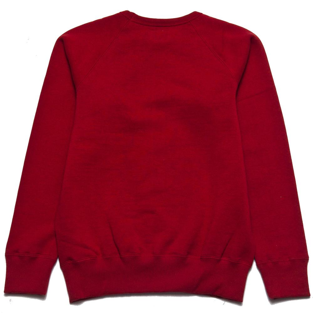 The Real McCoy’s Joe McCoy MC17031 Freedom Sleeve Sweatshirt Red at shoplostfound, back