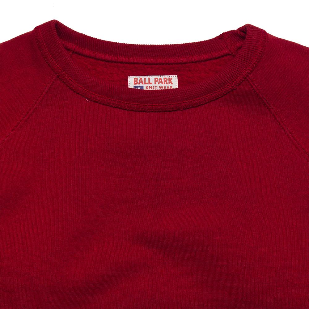 The Real McCoy’s Joe McCoy MC17031 Freedom Sleeve Sweatshirt Red at shoplostfound, neck
