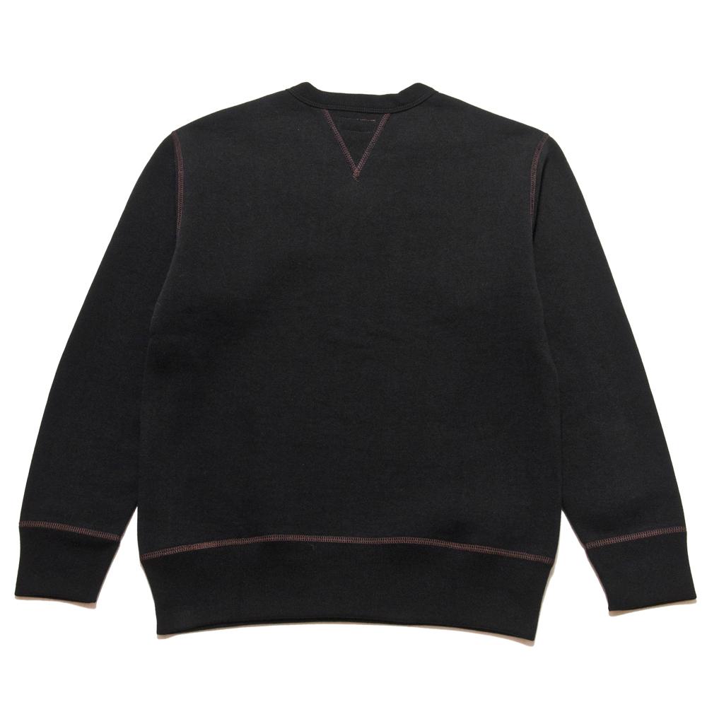 The Real McCoy’s Loopwheel Crewneck Sweatshirt Black at shoplostfound, back