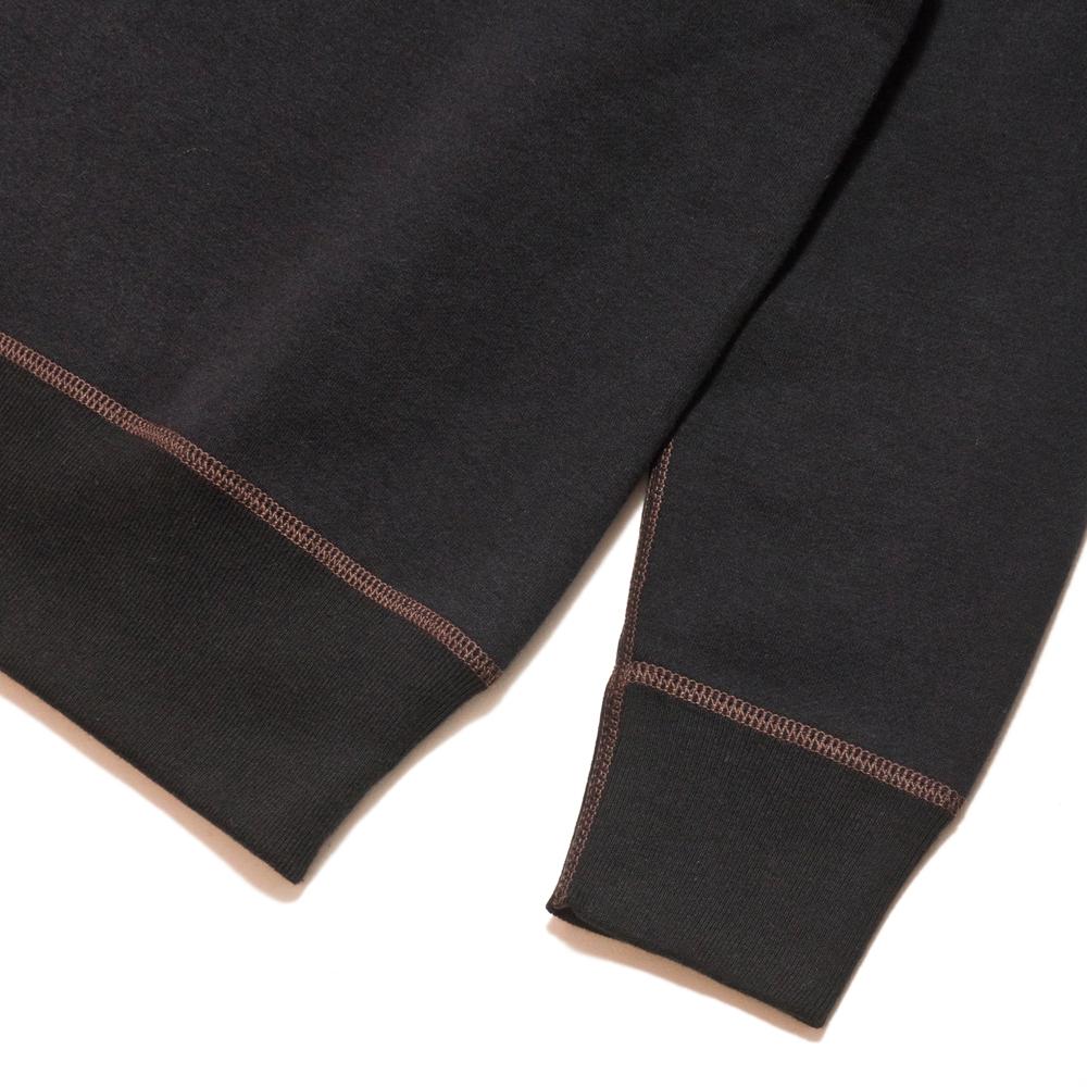 The Real McCoy’s Loopwheel Crewneck Sweatshirt Black at shoplostfound, cuff