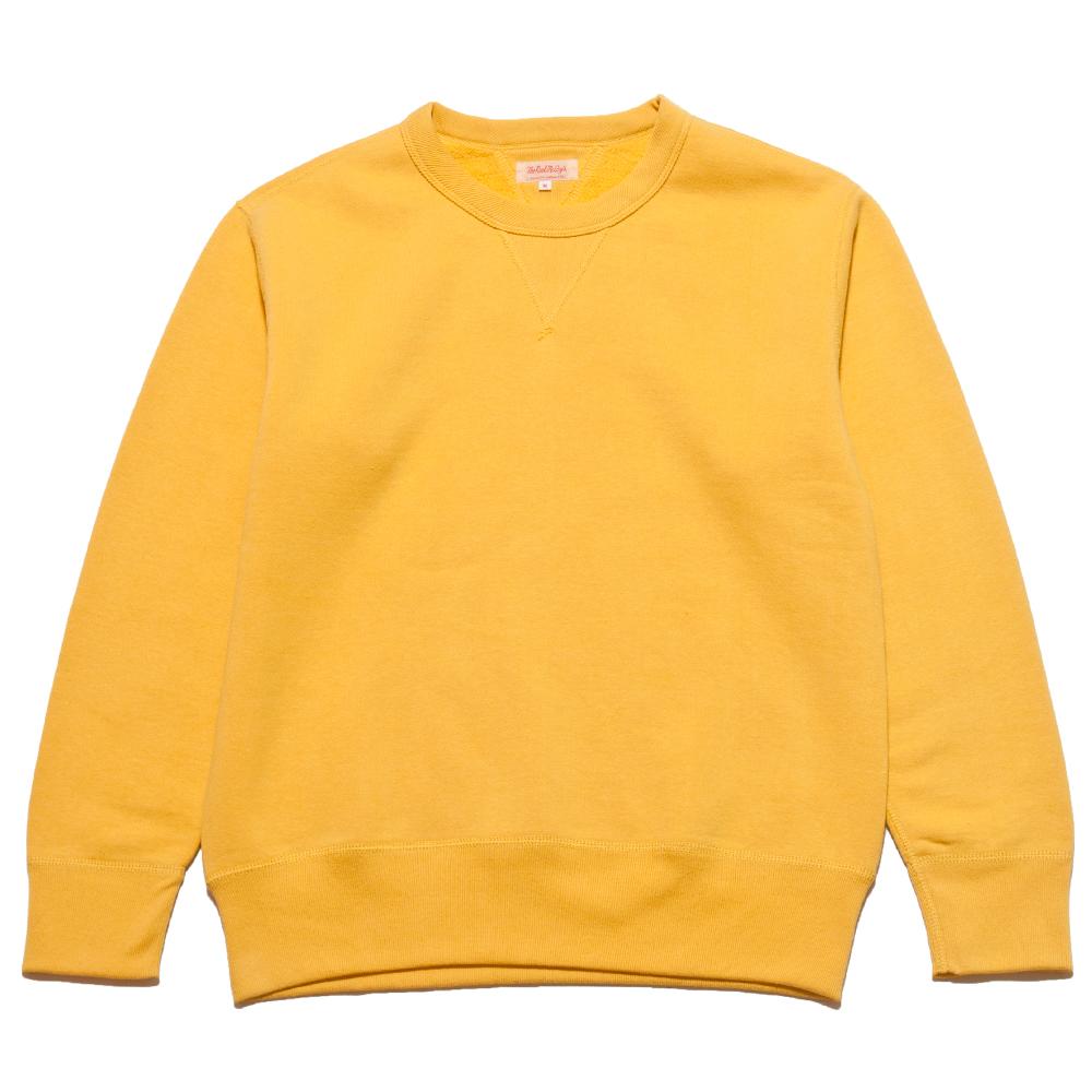 The Real McCoy’s Loopwheel Crewneck Sweatshirt Yellow at shoplostfound, front