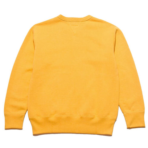 The Real McCoy’s Loopwheel Crewneck Sweatshirt Yellow at shoplostfound, front