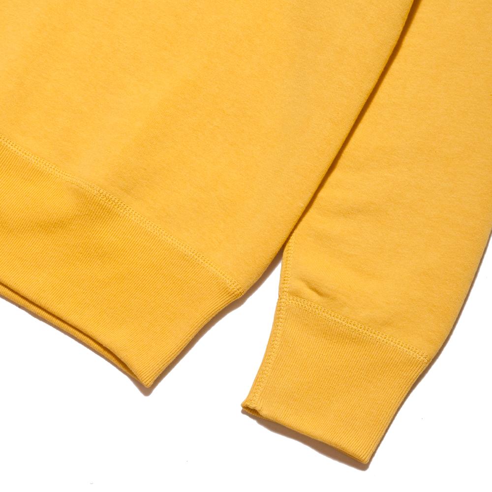 The Real McCoy’s Loopwheel Crewneck Sweatshirt Yellow at shoplostfound, cuff
