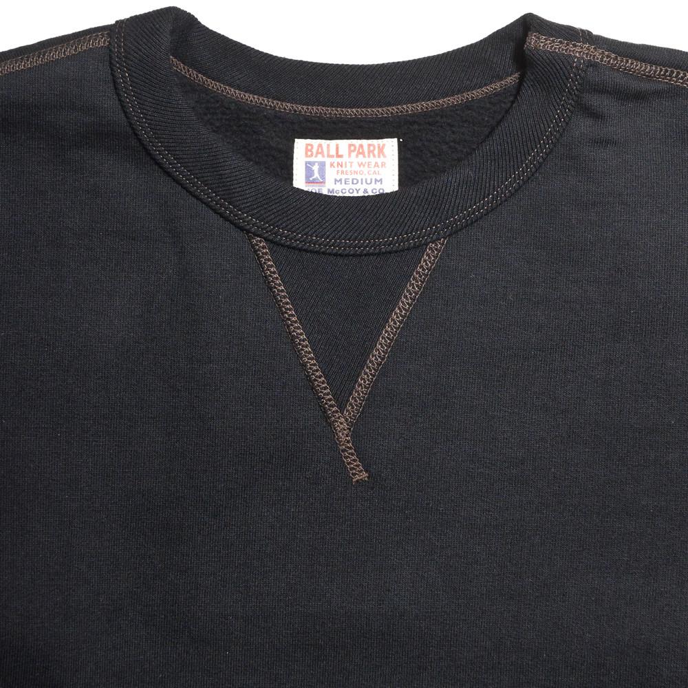 The Real McCoy’s Joe McCoy MC12125 Heavyweight Crewneck Sweatshirt Black at shoplostfound in Toronto, collar