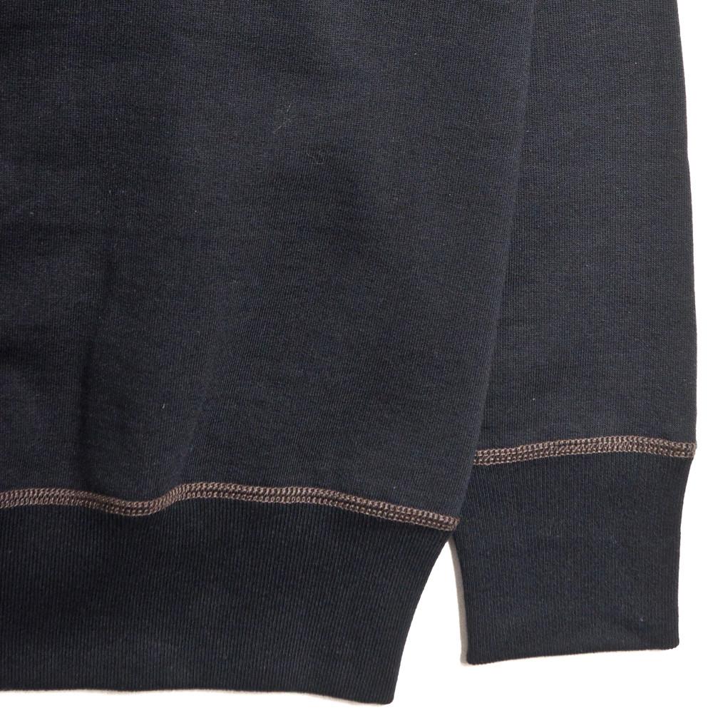 The Real McCoy’s Joe McCoy MC12125 Heavyweight Crewneck Sweatshirt Black at shoplostfound in Toronto, hem