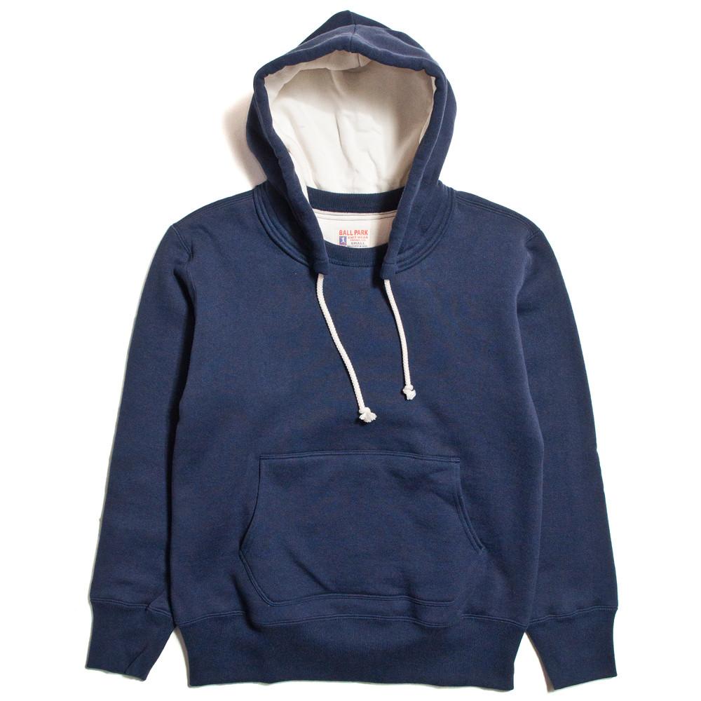 The Real McCoy’s Joe McCoy MC14111 Double Face After Hooded Sweatshirt Navy at shoplostfound in Toronto, front