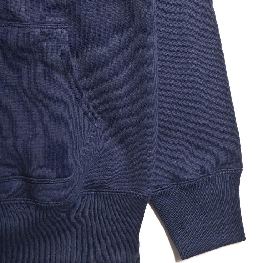 The Real McCoy’s Joe McCoy MC14111 Double Face After Hooded Sweatshirt Navy at shoplostfound in Toronto, pocket and sleeve