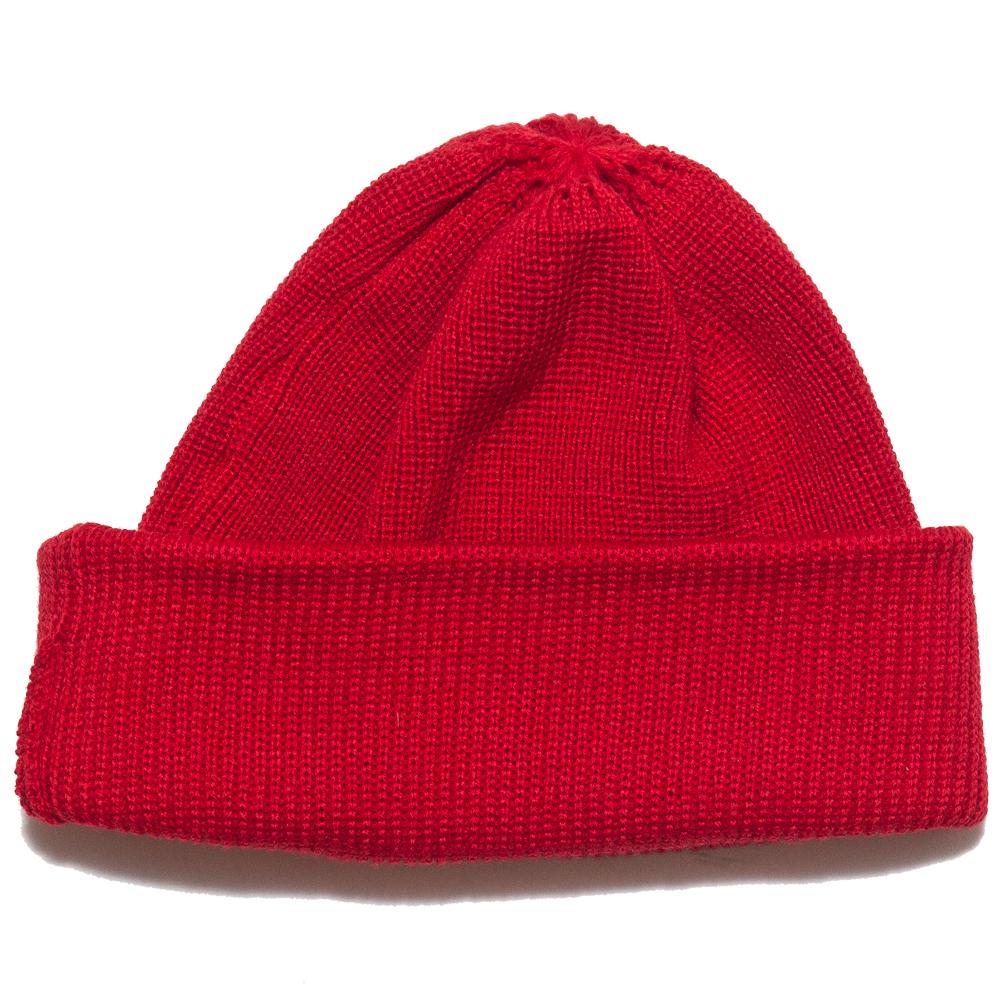 The Real McCoy’s Red Wool Watch Cap MA17107 at shoplostfound, top
