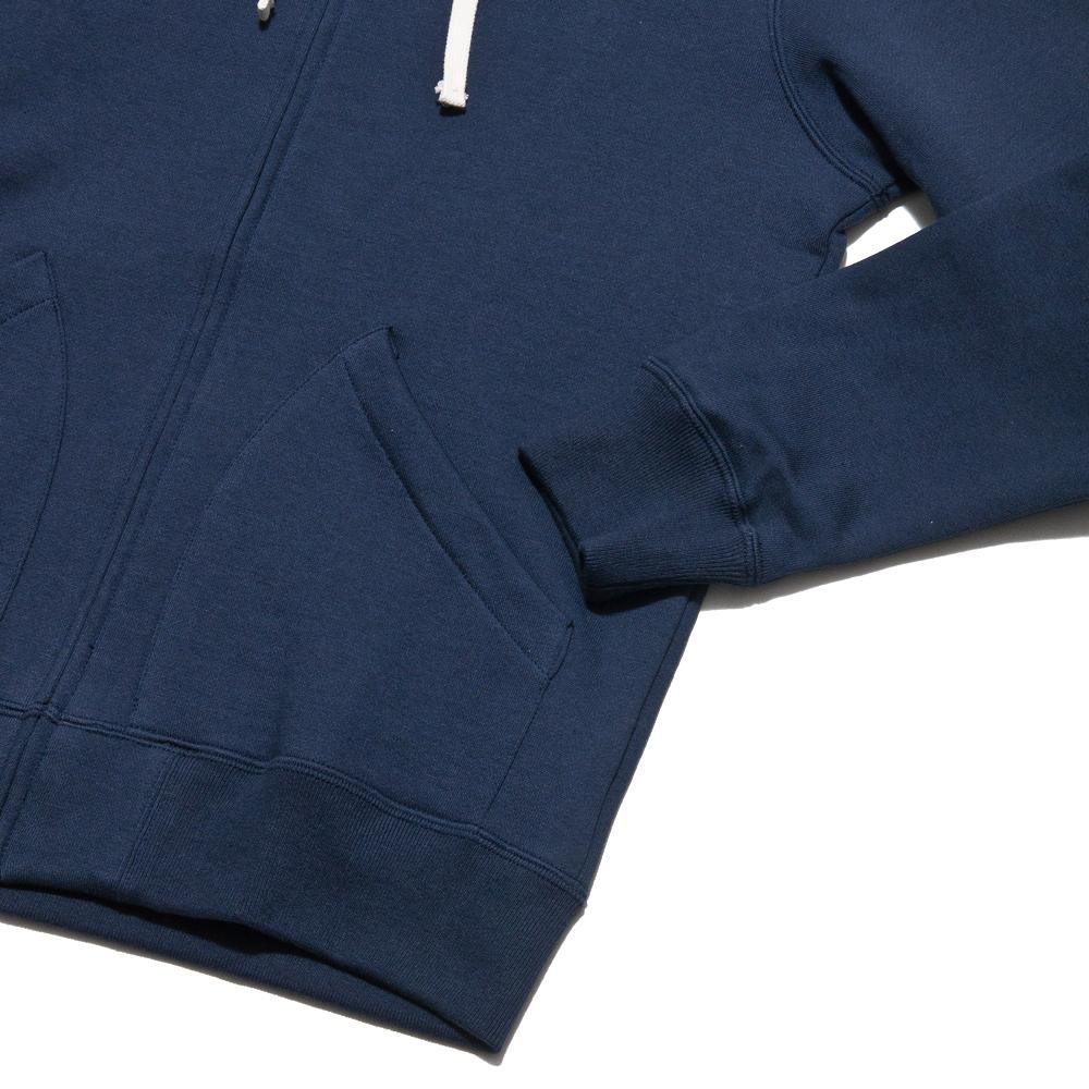 The Real McCoy's 10oz Sweat Parka Navy MC13022 at shoplostfound, cuff