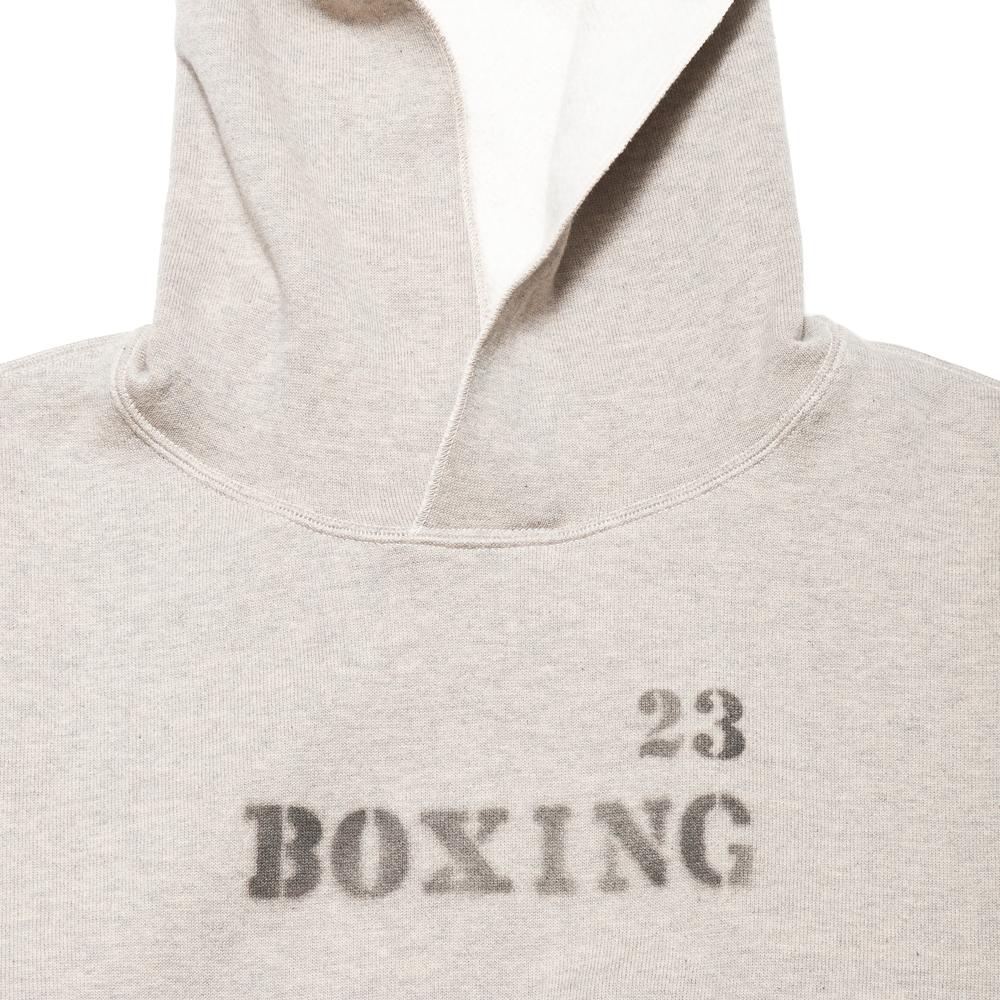 The Real McCoy's 30's Hooded Boxing Sweatshirt MC17114 at shoplostfound, neck