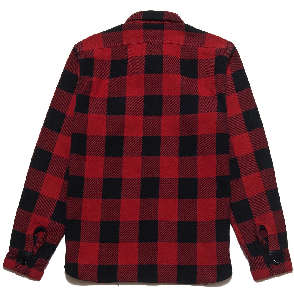 The Real McCoy's 8HU Flannel Shirt Red MS17105 at shoplostfound, back