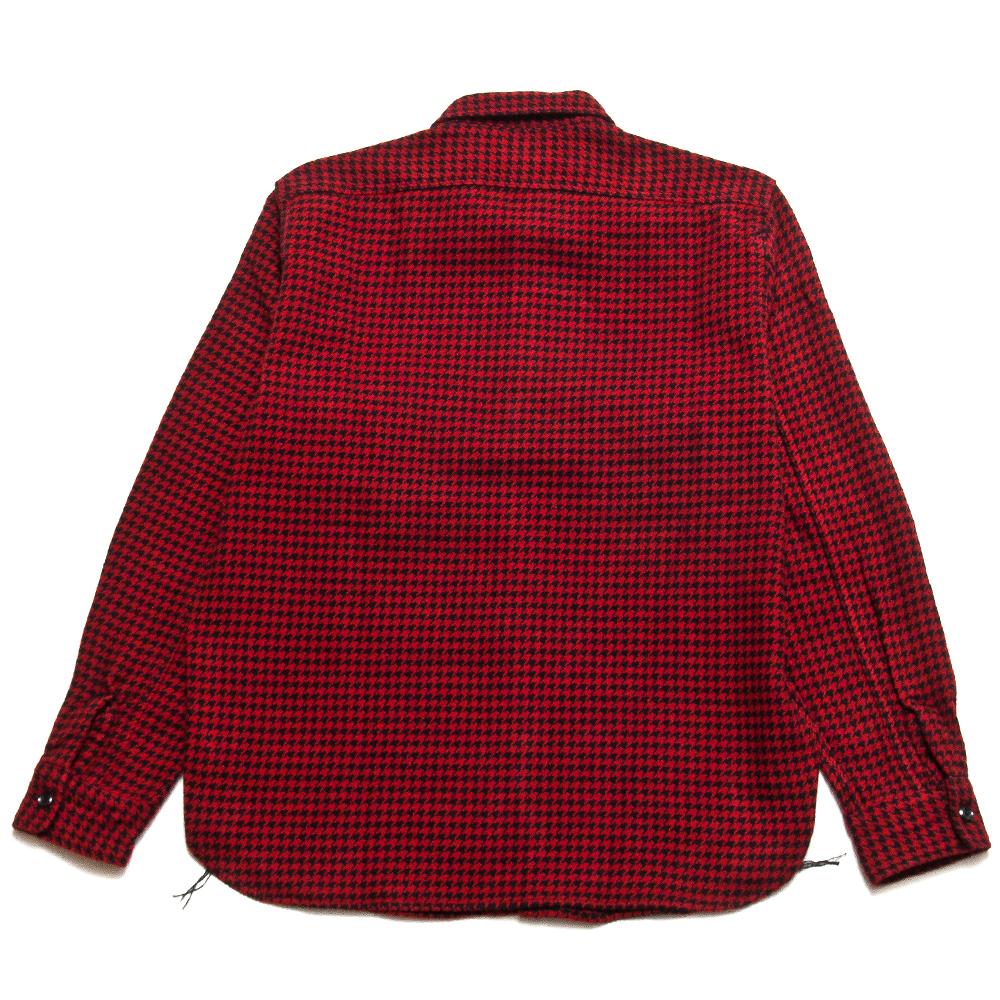 The Real McCoy's Houndstooth Shirt Red/Black at shoplostfound, back