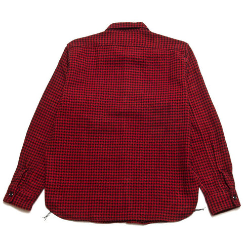 The Real McCoy's Houndstooth Shirt Red/Black at shoplostfound, front