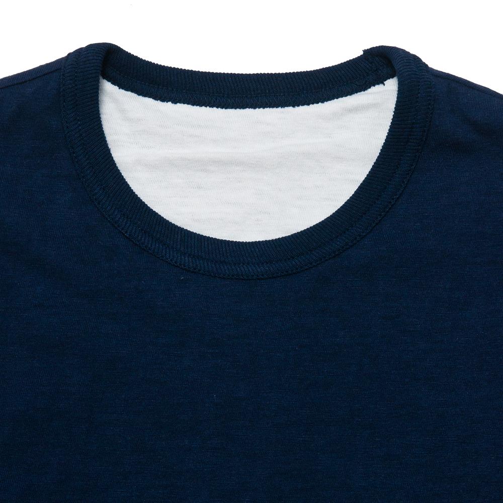 The Real McCoy's JM Reversible Tee Navy/White MC18032 at shoplostfound, neck