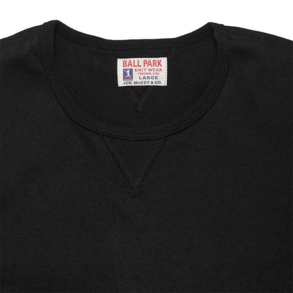 The Real McCoy's Joe McCoy Gusset Athletic Tee Black at shoplostfound, neck