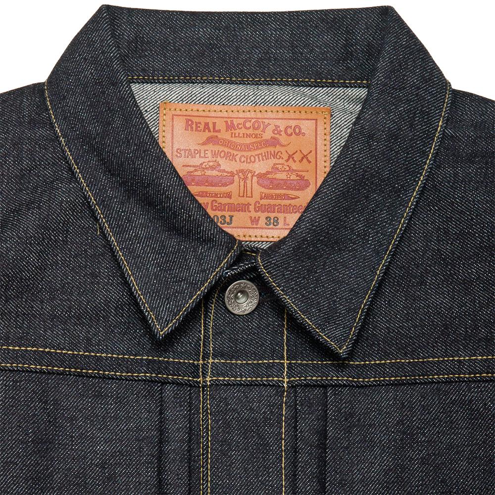 The Real McCoy's Joe McCoy LOT.S003J Denim Jacket at shoplostfound, neck