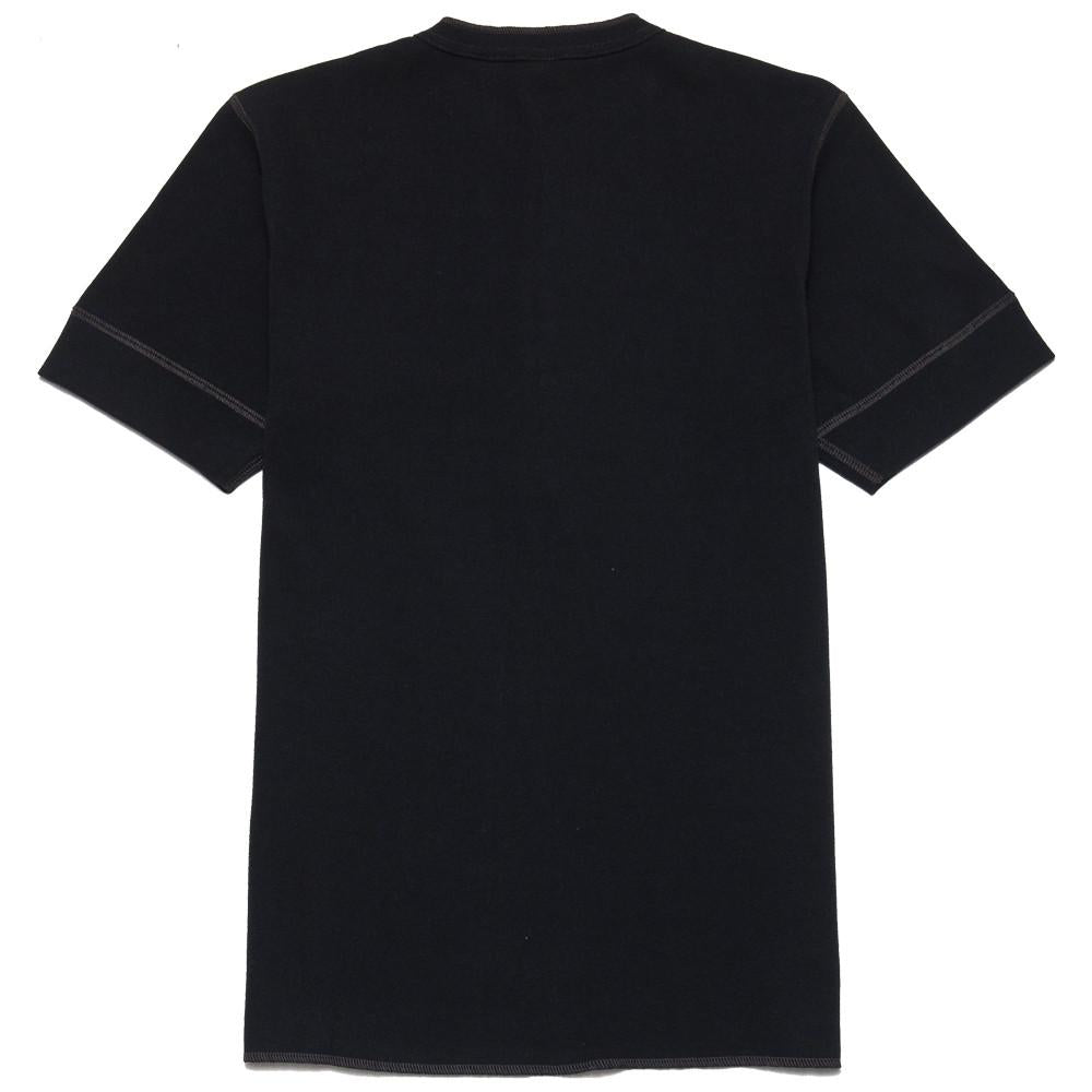 The Real McCoy's Joe McCoy MC13030 Short Sleeve Union Henley Shirt Black at shoplostfound, back